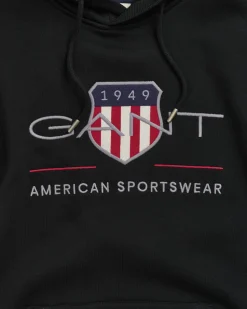 Gant miesten huppari REG ARCHIVE SHIELD HOODIE, musta