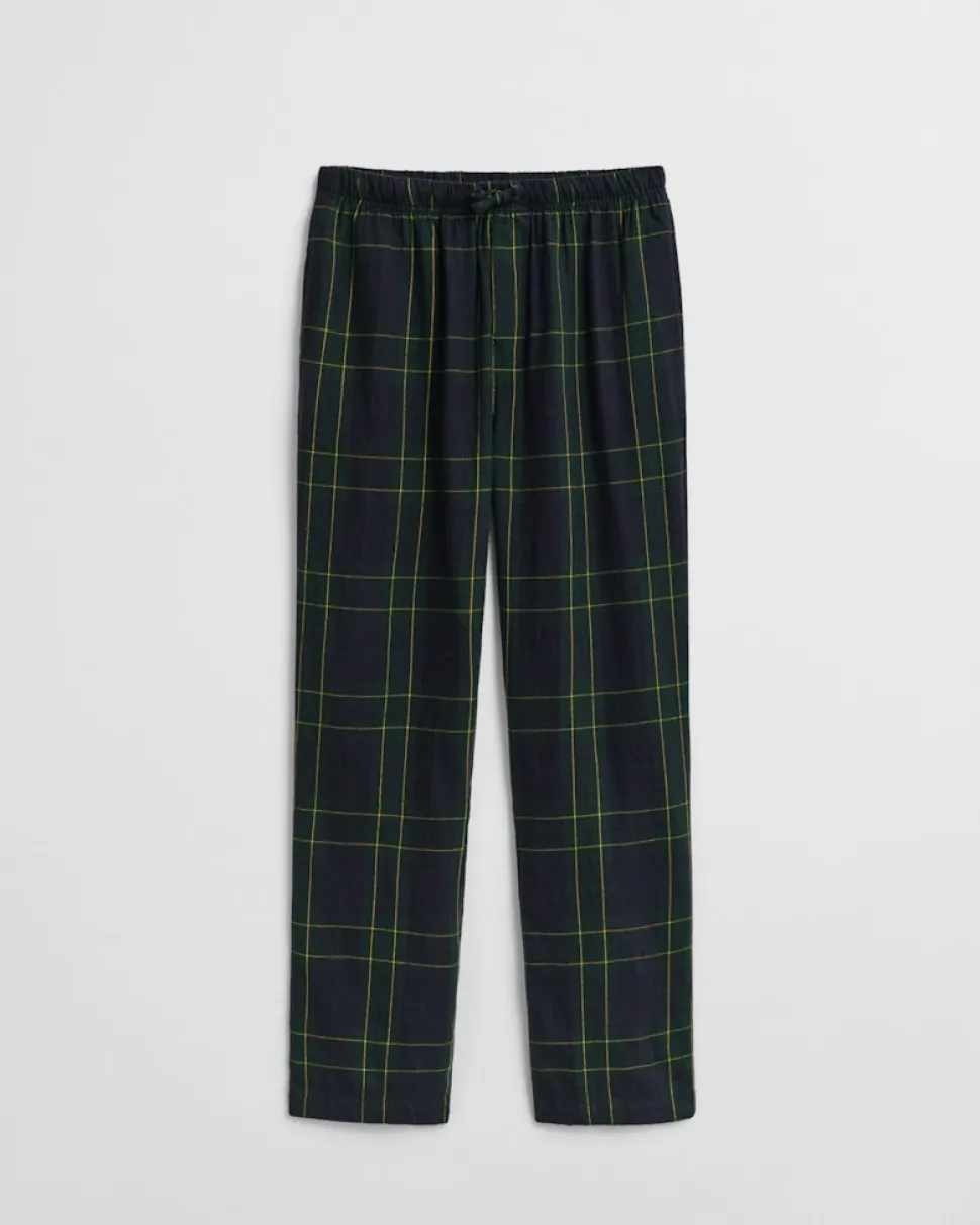 Gant miesten pyjamahousut Flannel Pant, sininen kuosi