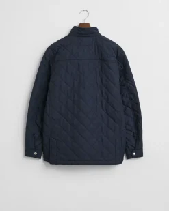 Gant miesten tikkitakki, QUILTED WINDCHEATER MID JACKET Tummansininen