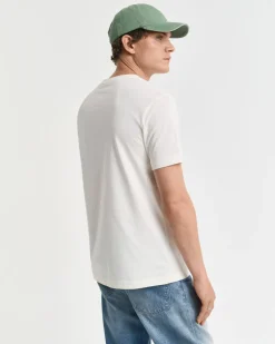 Gant miesten t-paita, GRAPHIC SS T-SHIRT Valkoinen