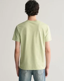Gant Miesten T-Paita, REG SHELD SS T-SHIRT Vihreä