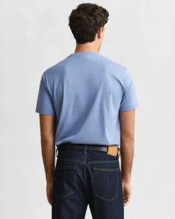 Gant miesten t-paita Reg Shield SS T-shirt, keskisininen