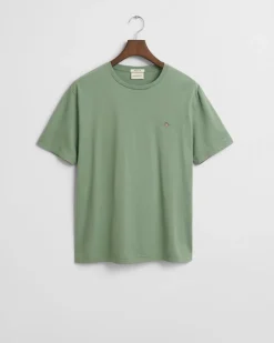 Gant miesten t-paita, REG SHIELD SS T-SHIRT Vihreä