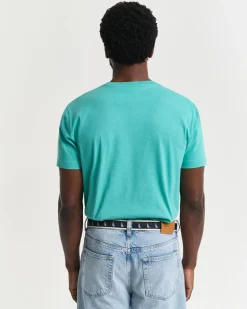 Gant miesten t-paita, REG SHIELD SS T-SHIRT Turkoosinsininen