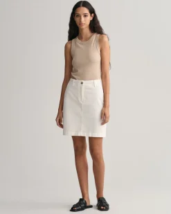 Gant Naisten Hame, CHINO SKIRT Luonnonvalkoinen