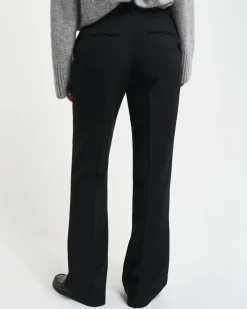 Gant Naisten Housut, SLIM FLARE SLACK Musta