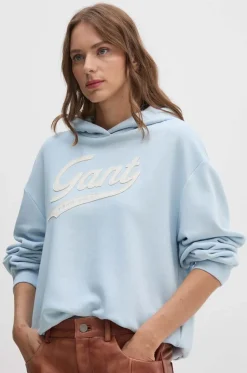 Gant naisten huppari, SCRIPT GRAPHIC HOODIE Vaaleansininen