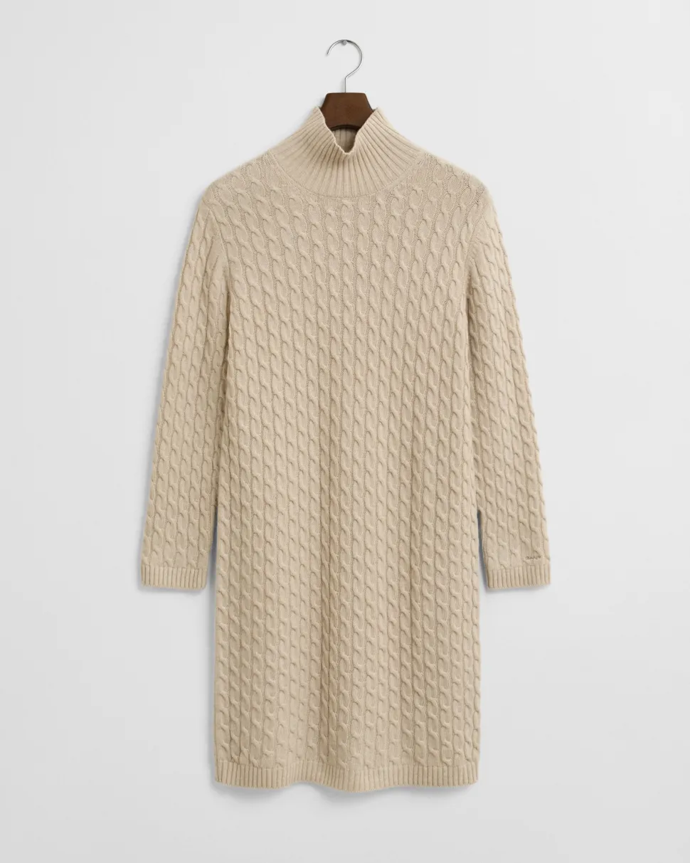 Gant naisten neulemekko CABLE KNIT DRESS, kitti