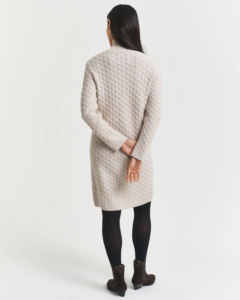Gant naisten neulemekko CABLE KNIT DRESS, kitti