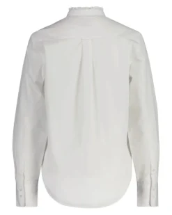 Gant naisten paita, REG SOLID FRILL DETAIL SHIRT Valkoinen