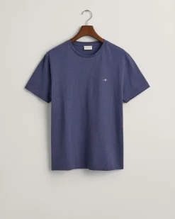 Gant t-paita, SOLID T-SHIRT Tummansininen