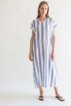 Gauhar Naisten Mekko, KAFTAN Raidallinen Sininen