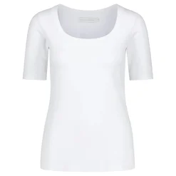 Gauhar naisten paita, SQUARE NECKLINE T-SHIRT WHITE Valkoinen