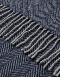Gino Marcello huivi Heringbone Scarf, sininen kuosi