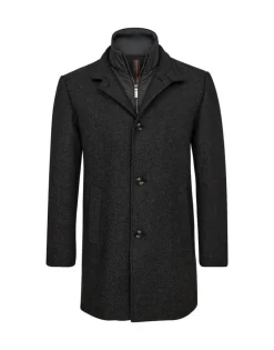 Gino marcello miesten villakangastakki K GINO MARCELLO WOOL COAT, harmaa