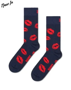 Happy Socks miesten sukat, KISSES SOCK Sininen Kuosi