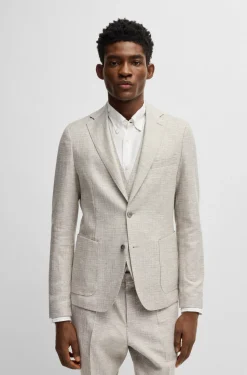 Hugo Boss miesten bleiseri, C-HANRY LINEN WOOL BLAZER Beige