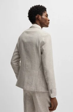 Hugo Boss miesten bleiseri, C-HANRY LINEN WOOL BLAZER Beige