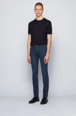 Hugo Boss, Miesten Farkut, Delaware Nos Cashmere Touch Indigo