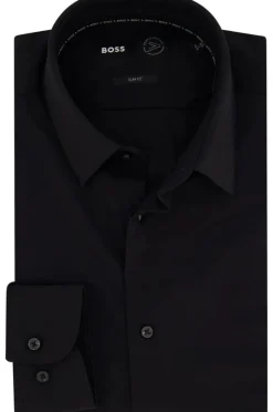 Hugo Boss Miesten Kauluspaita, P-HANK PERFORMANCE STRETCH KAULUSPAITA Musta