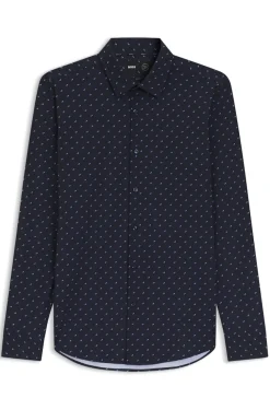 Hugo Boss miesten kauluspaita, P-HANK PERFORMANCE SHIRT Sininen Kuosi