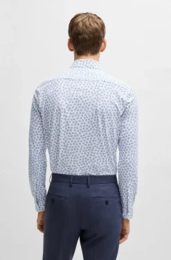 Hugo Boss miesten kauluspaita, P-ROAN PERFORMANCE SHIRT Sininen Kuosi