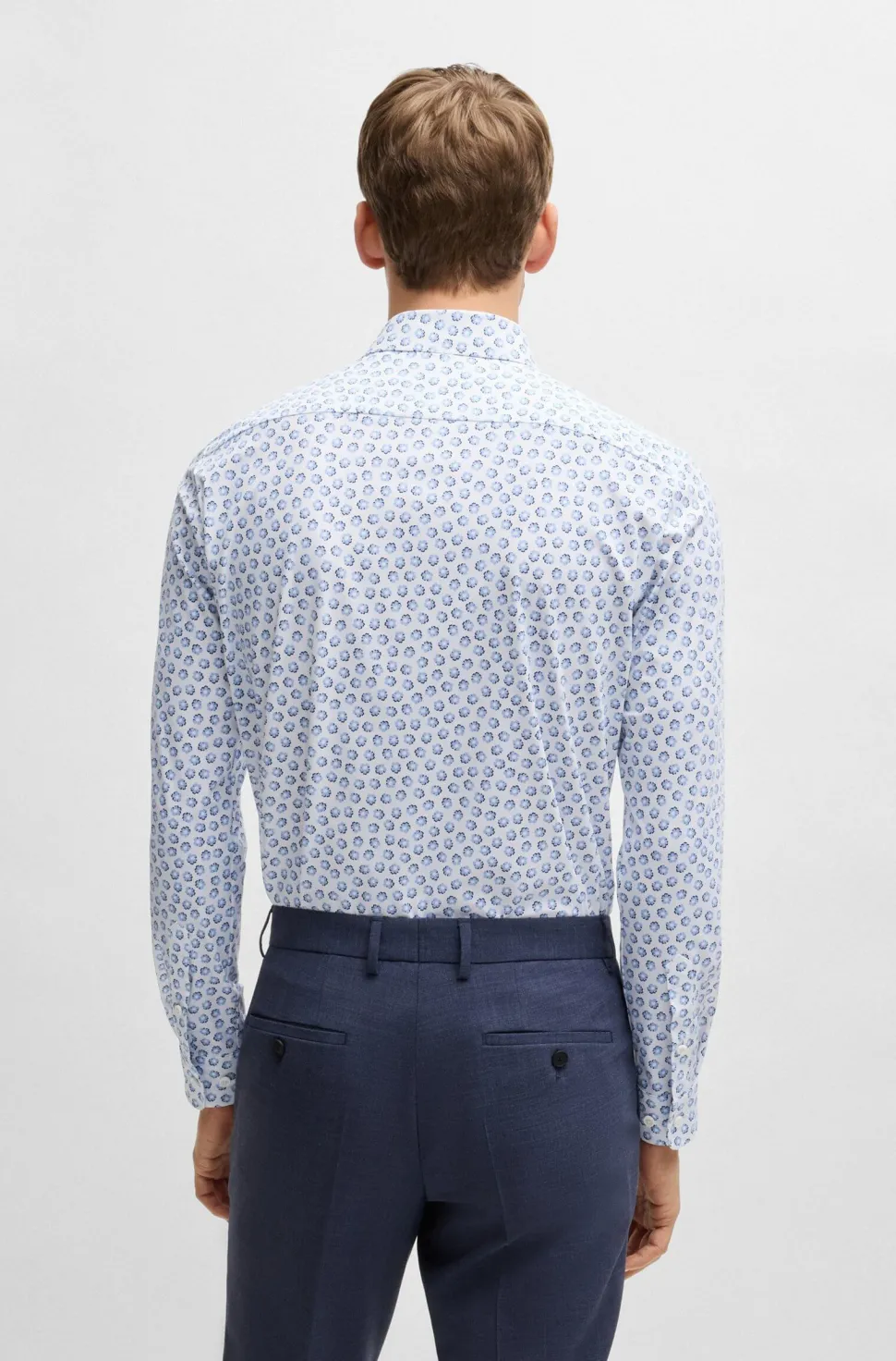 Hugo Boss miesten kauluspaita, P-ROAN PERFORMANCE SHIRT Sininen Kuosi