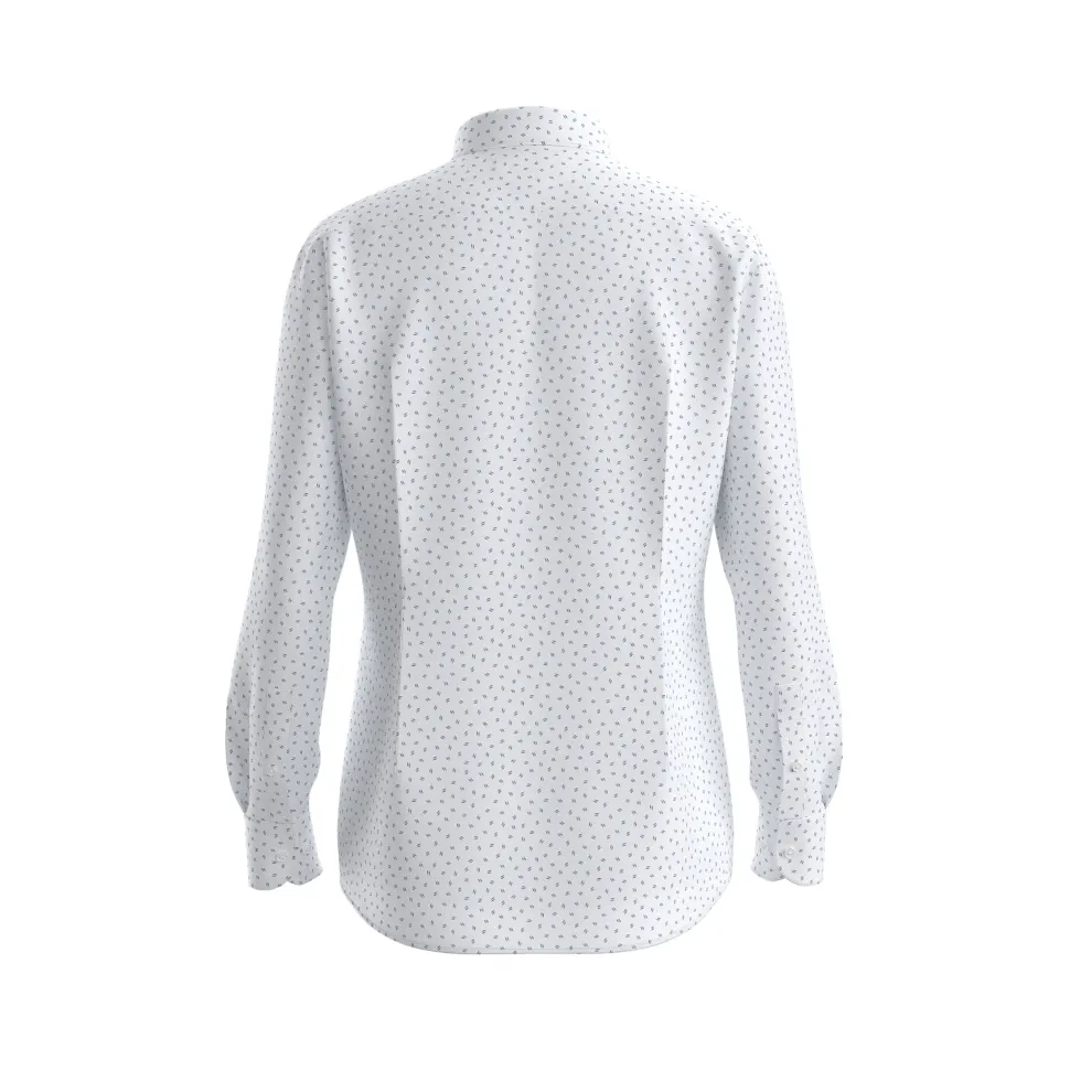Hugo Boss miesten kauluspaita, P-HANK PERFORMANCE STRECH PRINT Valkopohjainen Kuosi