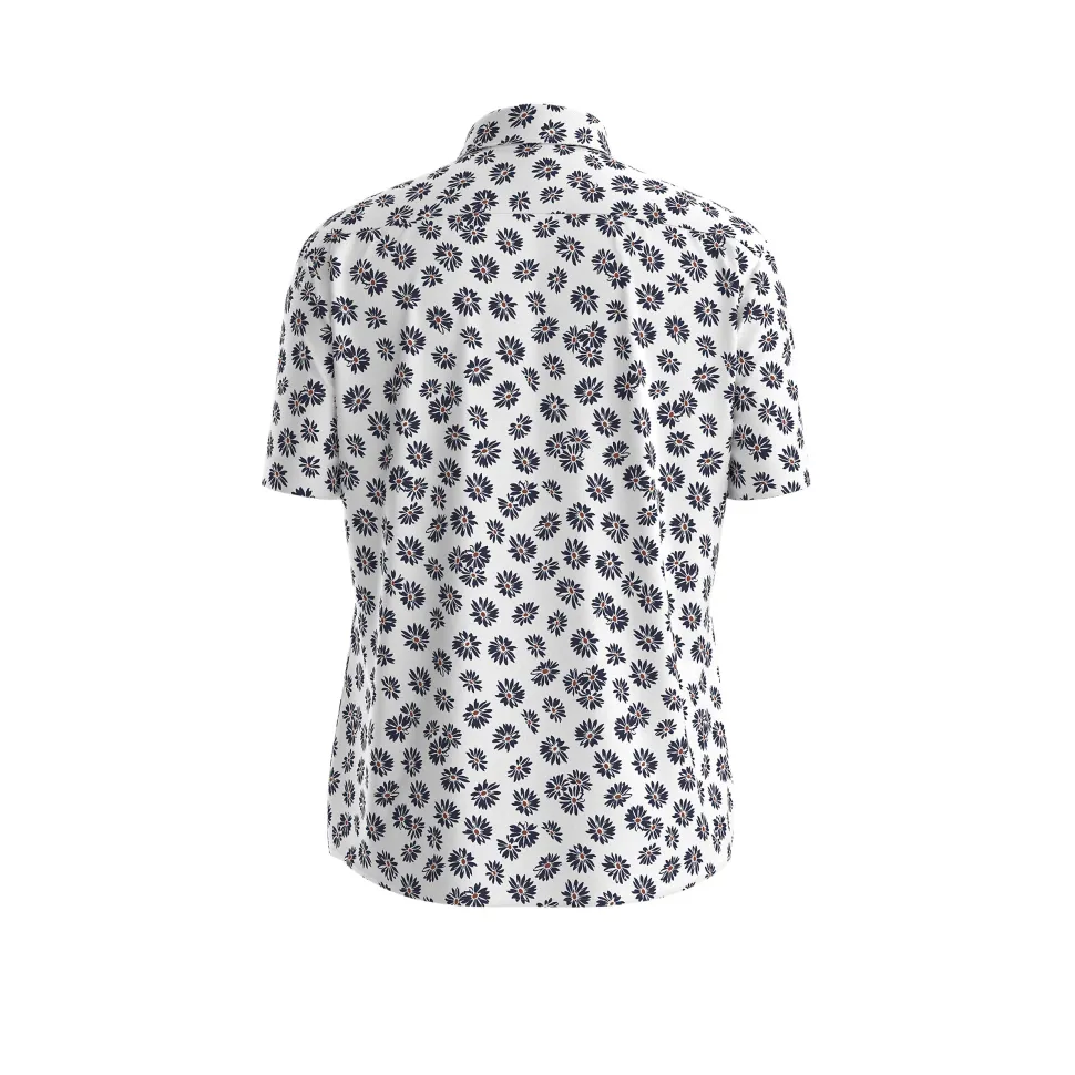 Hugo Boss miesten kauluspaita, P-ROAN PERFORMANCE SHIRT Valkopohjainen Kuosi