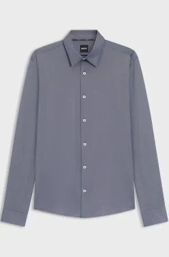 Hugo Boss miesten kauluspaita, P-ROAN PERFORMANCE STRECH OXFORD Sininen Kuosi