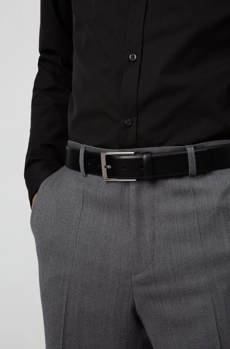 Hugo Boss Miesten Nahkavyö, Gellot Musta