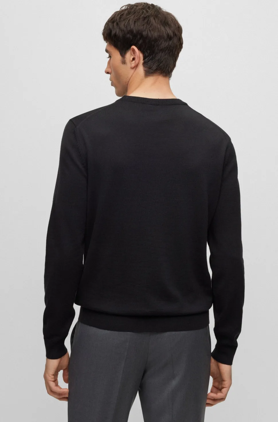 Hugo Boss miesten neule, BARAM-L V REG FIT Musta