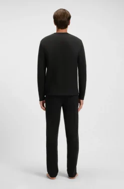 Hugo Boss miesten pyjamapaita WAFFLE LS SHIRT NOS, musta