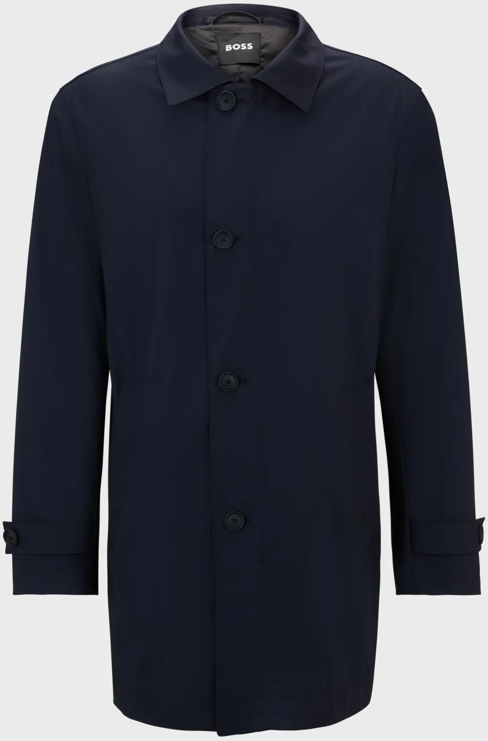 Hugo Boss Miesten Takki, P-JARED TECHNICAL WOOL COAT, WATER REPEL Tummansininen