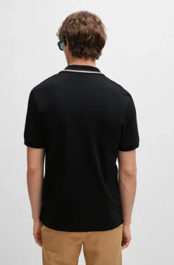 Hugo Boss Miesten Trikoo T-paita polokauluksella, PENROSE 38 NOS Musta