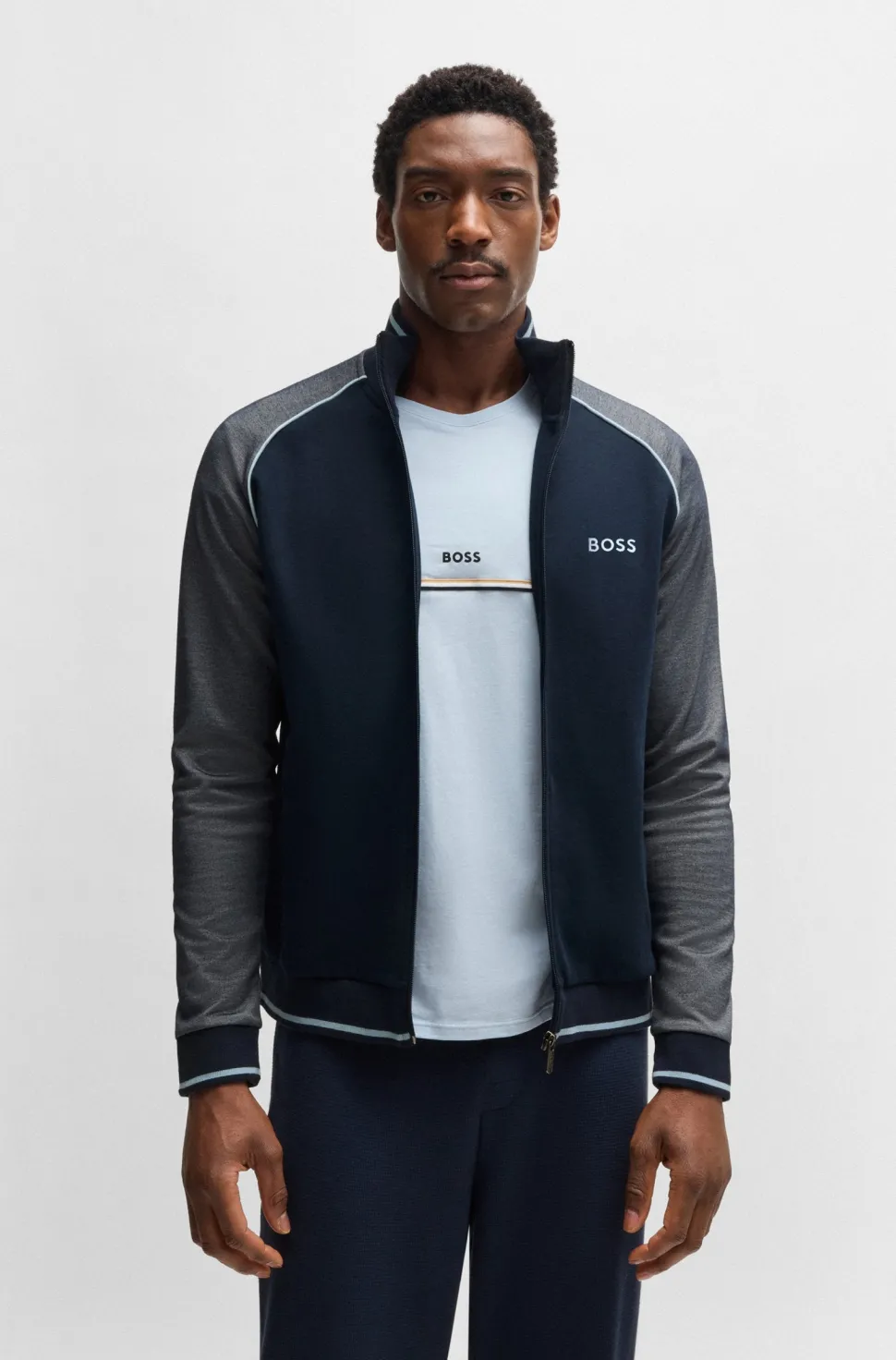 Hugo Boss miesten verkkatakki, TRACK SUIT JACKET Tummansininen