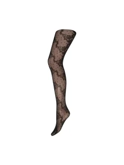 Hypethedetail naisten sukkahousut, HYPETHEDETAIL TIGHT FLORA 25DEN Musta