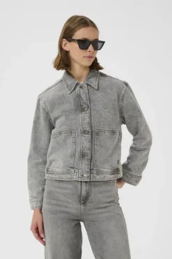 Inwear naisten farkkutakki, NANASIW DENIM JACKET Lgt.Grey Wash Denim