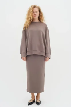 Inwear Naisten Hame, AIDA SKIRT Sandy Grey