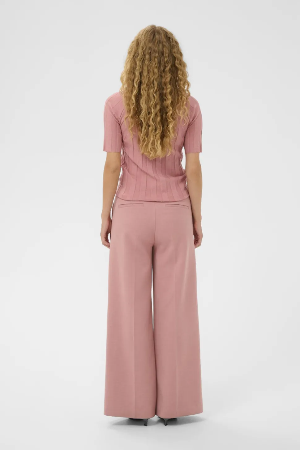 Inwear naisten neulepusero NikolaiW Kellsie SS Pullover, Ash Rose Melange
