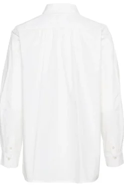 Inwear naisten paitapusero, VALLEYIW FRILL SHIRT Pure White