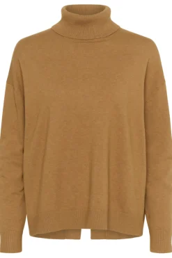 Inwear naisten pooloneule GLEAIW KELLSIE TURTLENECK, Tobacco Brown