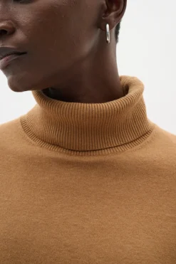 Inwear naisten pooloneule GLEAIW KELLSIE TURTLENECK, Tobacco Brown
