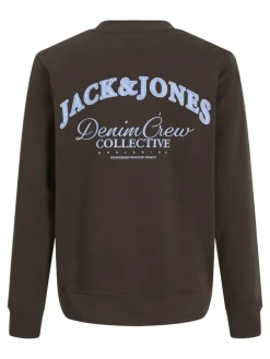 Jack and jones junior college, JJEBRANDES RELAXED SWEATSHIRT JNR Tummanruskea
