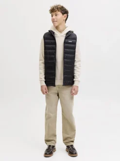 Jack and Jones Junior lasten huppari JJROAR SWEAT HOOD JNR, beige