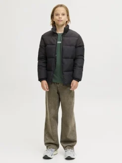 Jack and Jones Junior lasten paita JORBLEECKER MINIMAL TEE LS CREW NECK JNR, vihreä