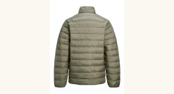 Jack and Jones Junior takki JJLOUIS LIGHT PUFFER COLLAR JNR, tummanvihreä
