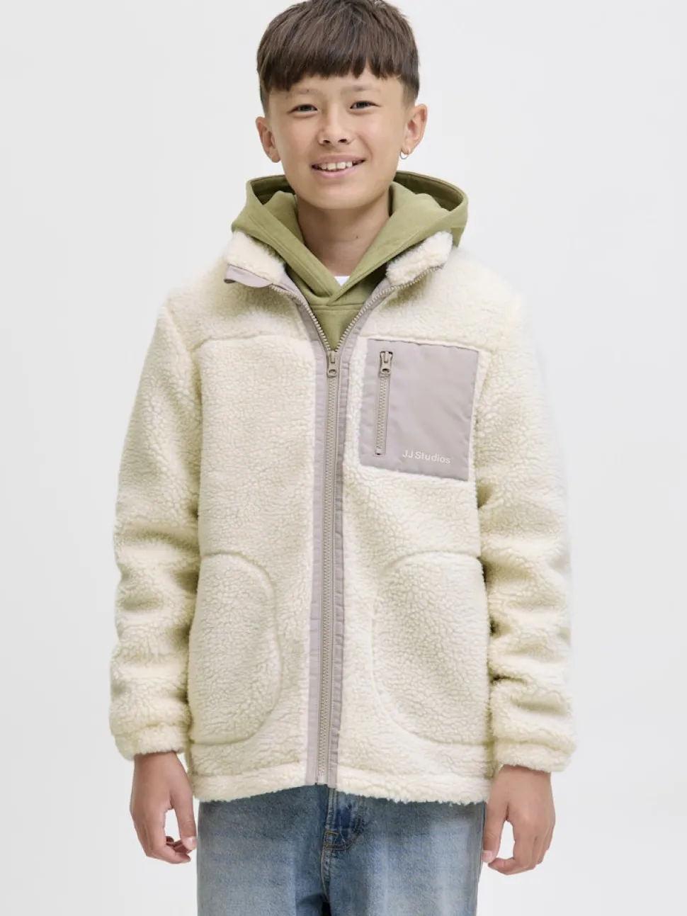 Jack and jones junior teddytakki, JJESOHO TEDDY JACKET JNR Beige