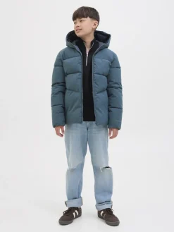 Jack and jones junior toppatakki, JJGLOBAL PUFFER JACKET JNR Petroolinsininen