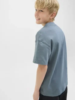 Jack and Jones junior t-paita, JJEURBAN EDGE TEE SS O-NECK NOOS JNR Tumma Turkoosi